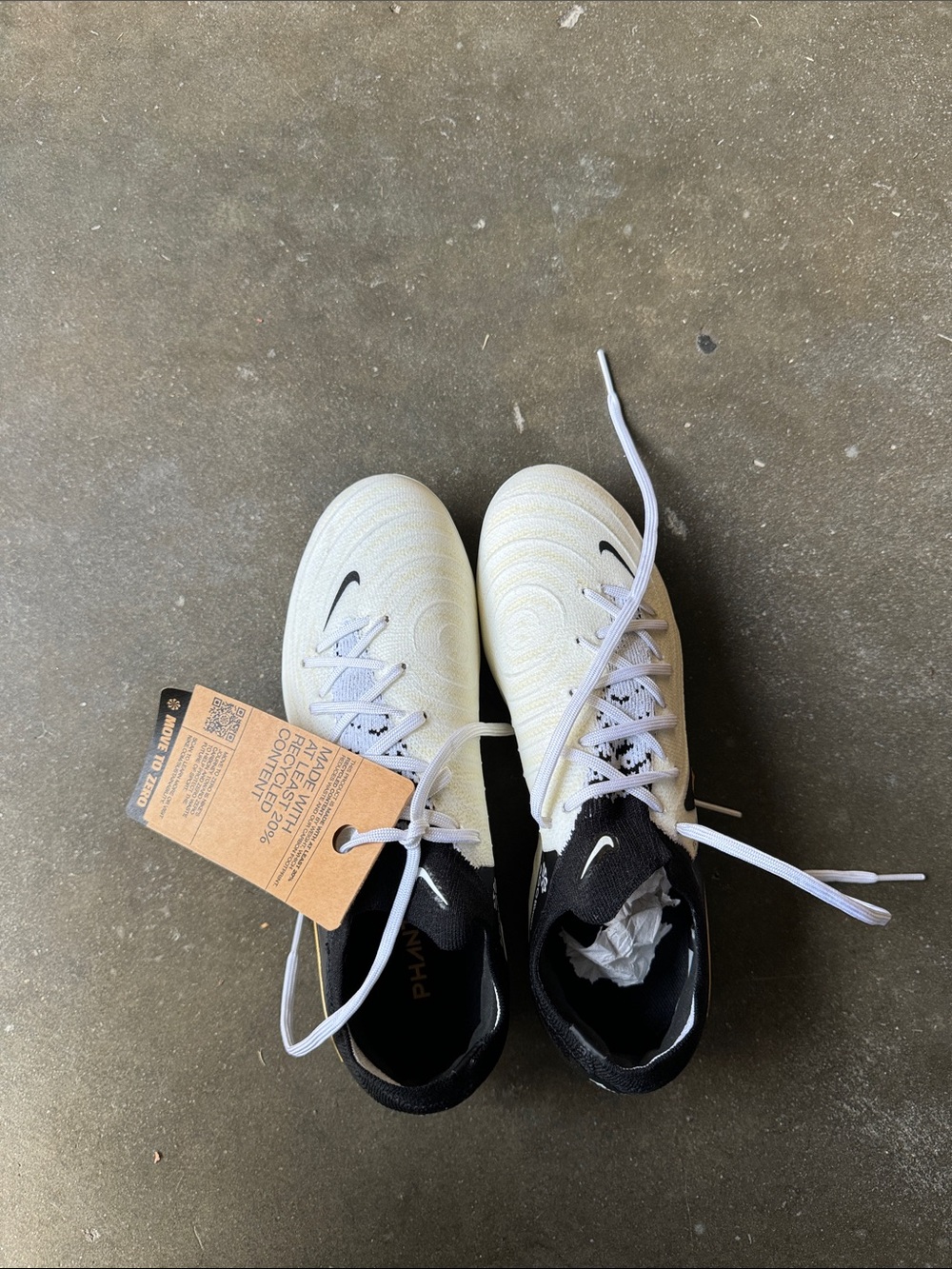 Brand New Nike Cream and Black Soccer Cleats- men’s 5, women’s 6.5